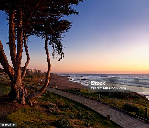 Moonstone Beach At Sunset Panorama Stock Photo - Download Image Now - California, Cambria - California, San Luis Obispo - California