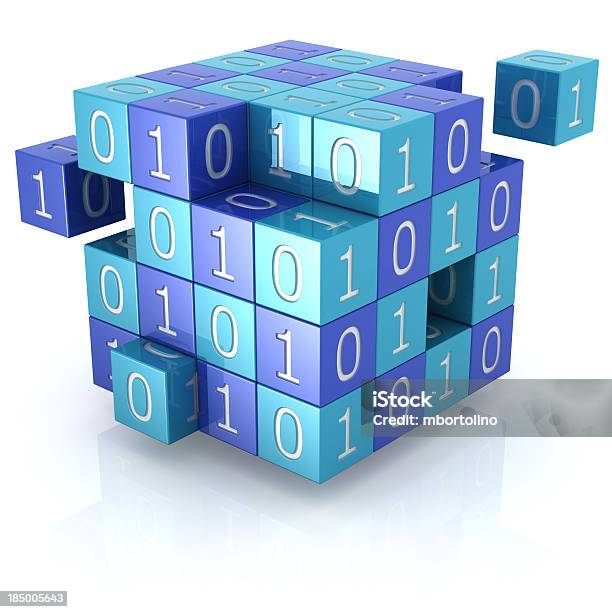 Data Encryption Concept Stock Photo - Download Image Now - White Background, Binary Code, Cut Out