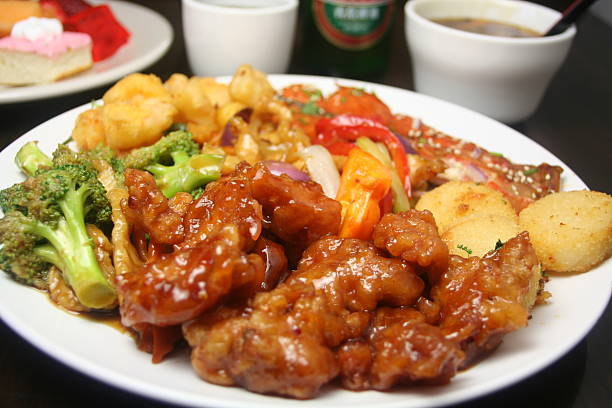 中国料理 - general tao chicken ストックフォトと画像