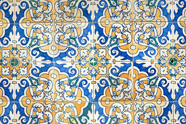 old baldosas, sevilla, españa - spanish tiles fotografías e imágenes de stock