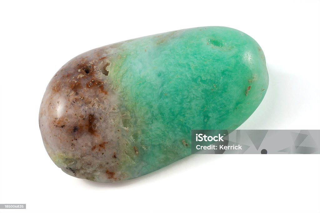 Chrysoprase Hälfte wertvolle stone. garantiert authentische - Lizenzfrei Alternative Medizin Stock-Foto