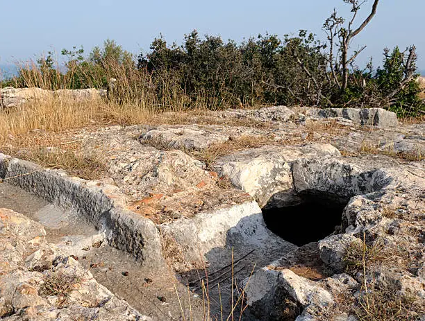 Archaeological old drinking water cistern in Turkey