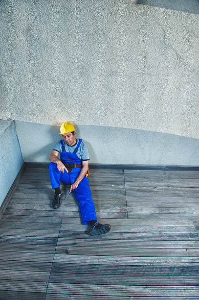 Sleeping at work  lazy construction laborer stock pictures, royalty-free photos & images