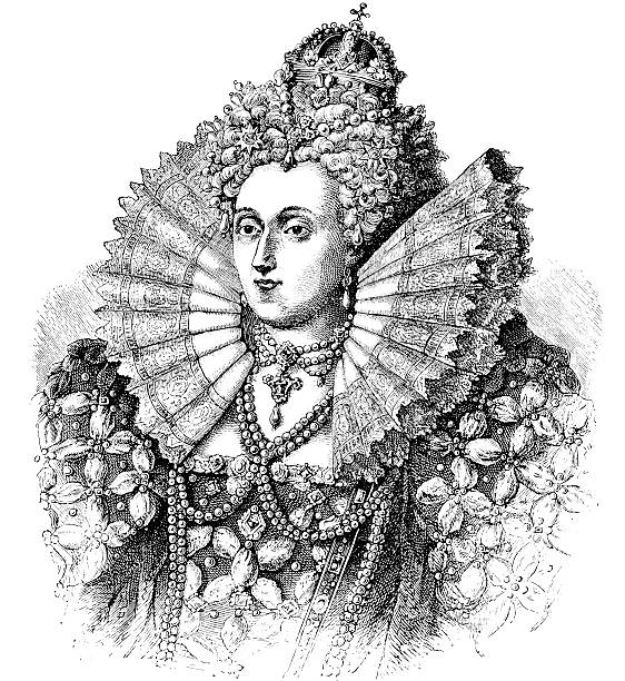 queen elizabeth - victorian engraving - queen elizabeth 幅插畫檔、美工圖案、卡通及圖標