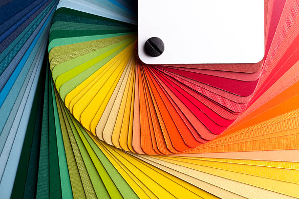 tarjeta de color - swatch spectrum multi colored document fotografías e imágenes de stock