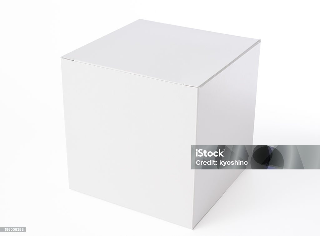 Puste zdjęcie białe puste pole na białym tle - Zbiór zdjęć royalty-free (Pudełko)