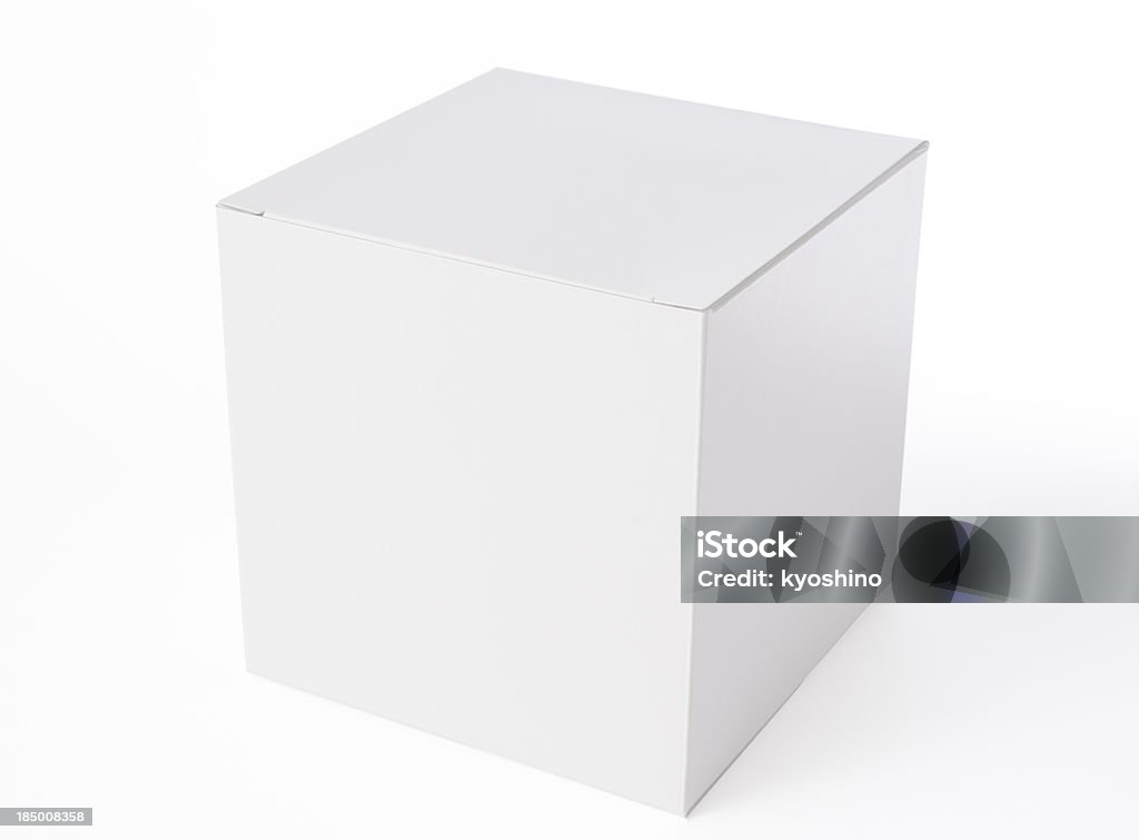 Isolado branco Tiro de caixa em branco sobre fundo branco - Royalty-free Caixa Foto de stock