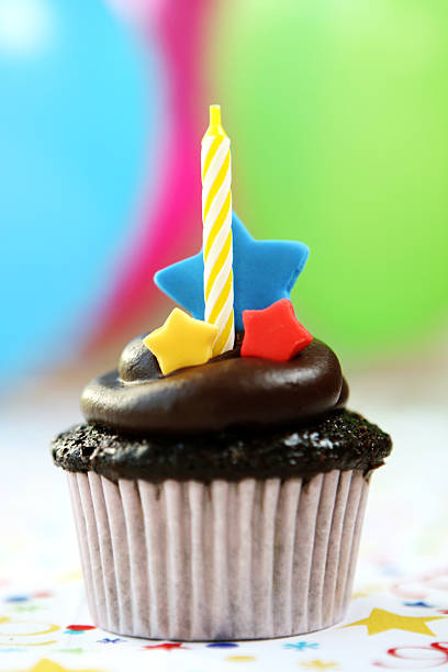 istock Birthday cake and candle 185008442