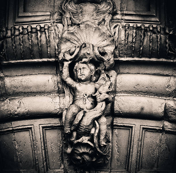 1890 antique lead garden statue of a nymph.