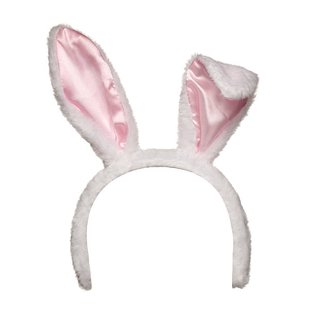 Rabbit ears costume stock photo