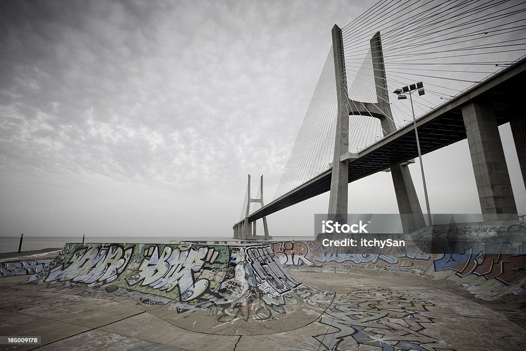 Beton skate park - Lizenzfrei Lissabon Stock-Foto