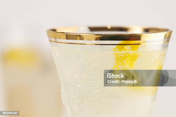 Goldrimmed Glass Of French 75 Cocktail Stock Photo - Download Image Now - Champagne, Cocktail, Alcohol - Drink