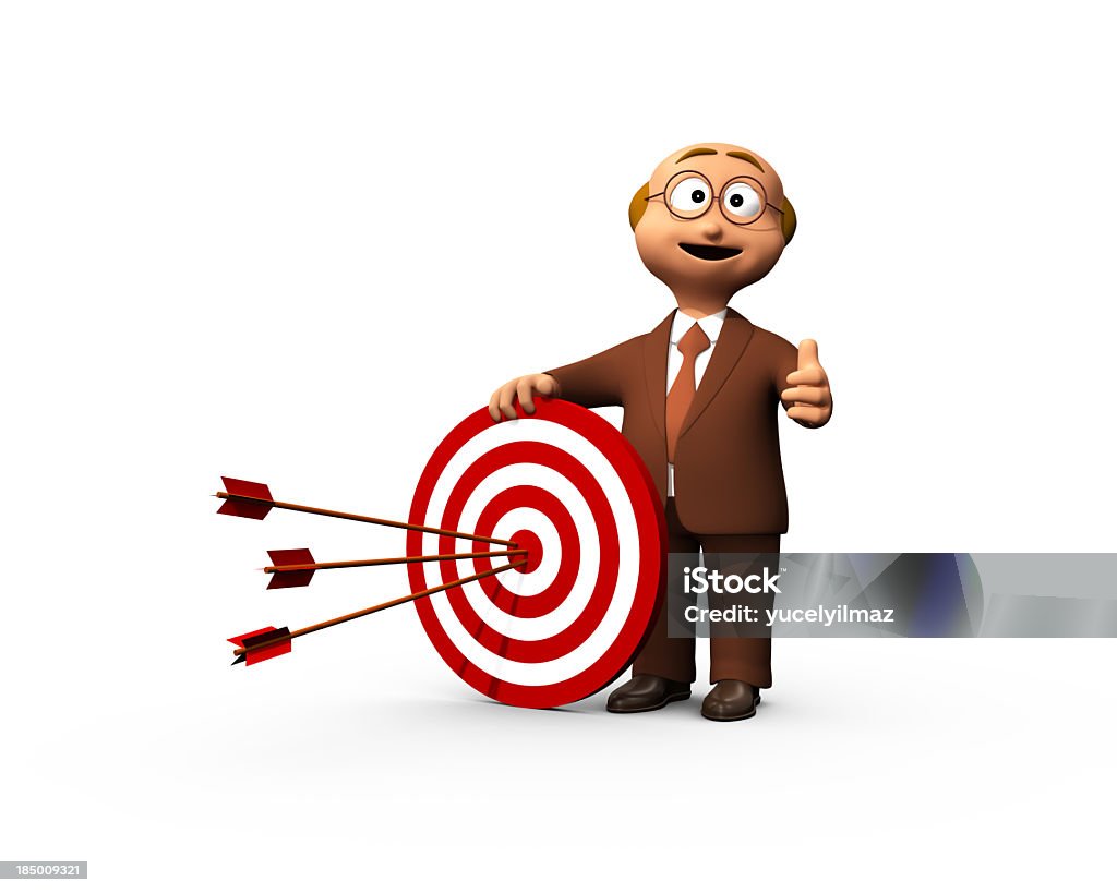 성공적인 비즈니스 사람 및 Bullseye - 로열티 프리 기술 스톡 사진