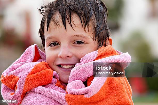 Drying Off Stock Photo - Download Image Now - Child, Cold Temperature, Towel