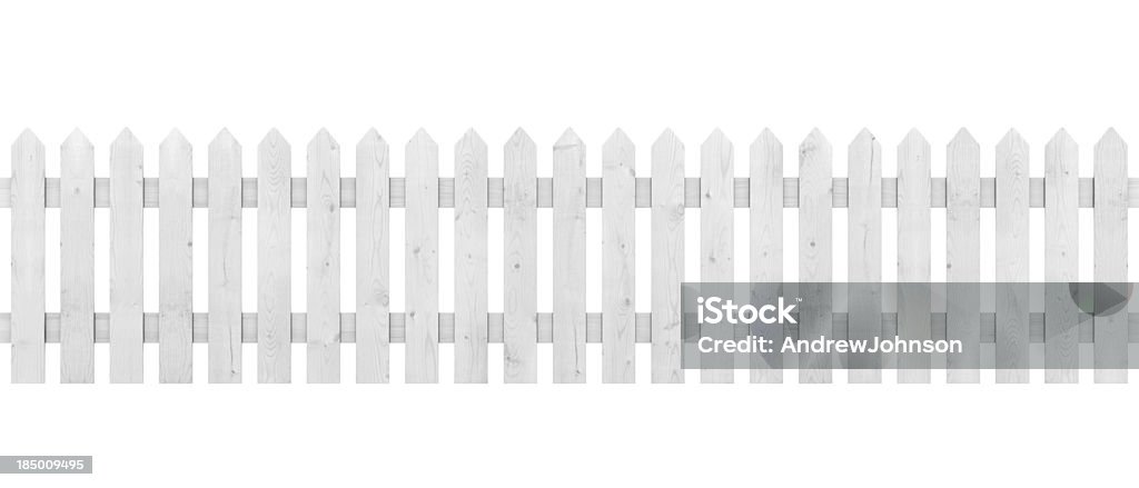 真っ白なペンキ塗りのフェンス - 柵のロイヤリティフ��リーストックフォト