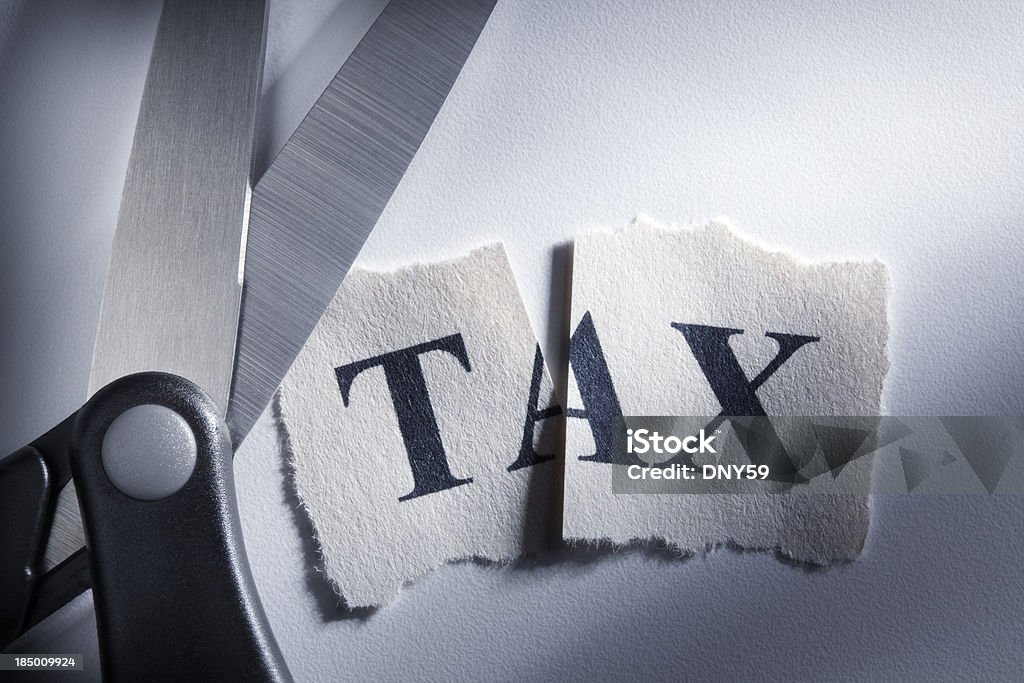 Tax Cut A tax cut concept. Tax Stock Photo