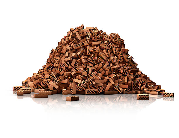 Big Pile of bricks stock photo