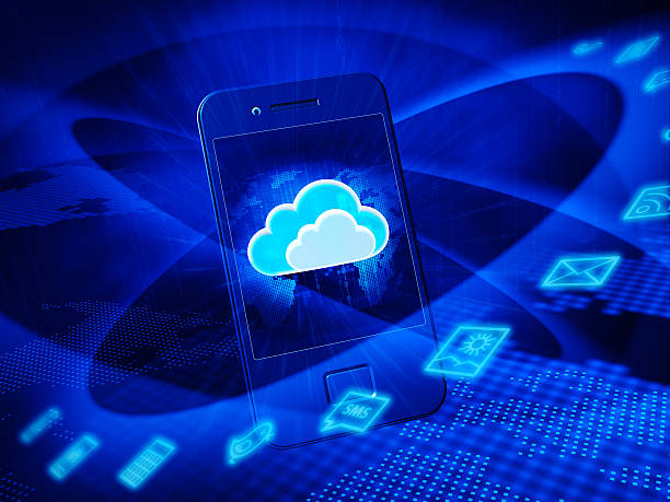 Mobile Phone. Cloud computing stock photo