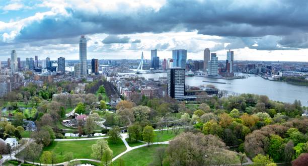 istock Panoramic view from Euromast tower in Rotterdam 1850103016
