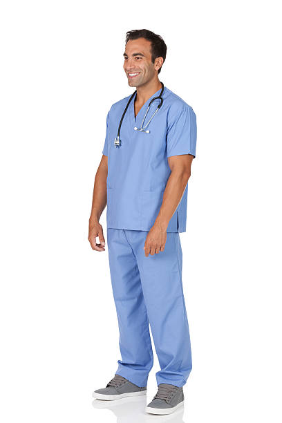 istock Happy male nurse 185010460