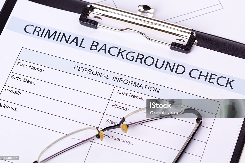 Controllo dei precedenti penali - Foto stock royalty-free di Criminale