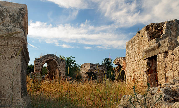 istock Ancient tombs in Turkey from Roman Civilation 185010558
