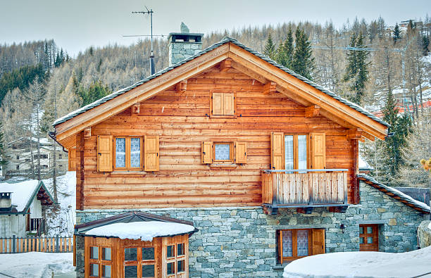 istock Typical Wood Mountain Chalet, Alps, Italy 185010810
