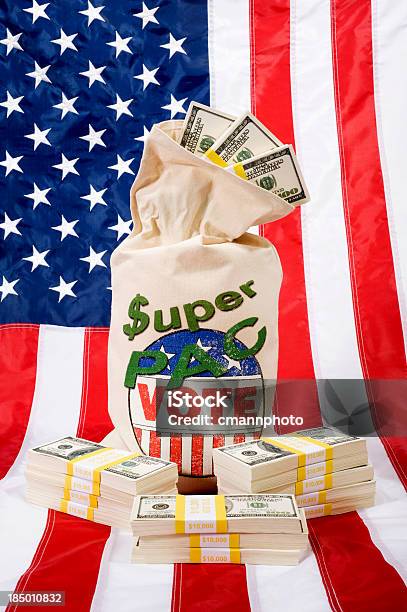 Super Pac Flag Foto de stock y más banco de imágenes de Grupo de presión - Grupo de presión, Negocio corporativo, Votar