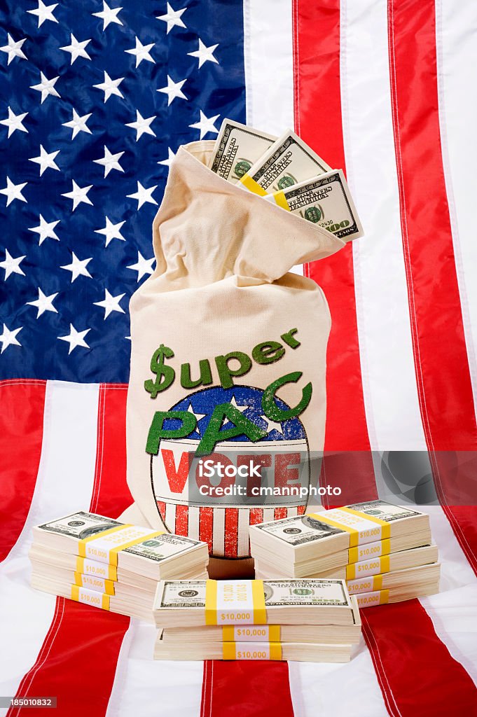 Super PAC -Flag - Foto stock royalty-free di Lobbismo