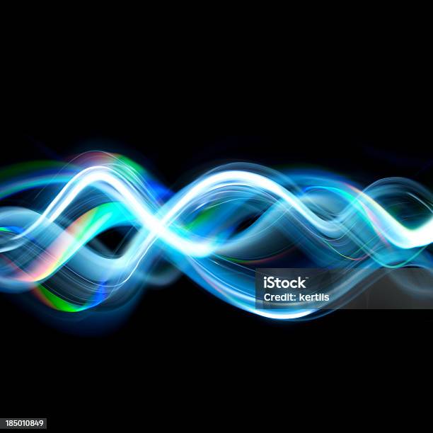 Abstract Design Of Twisted Light Beams On Black Background Stok Fotoğraflar & Elektrik‘nin Daha Fazla Resimleri