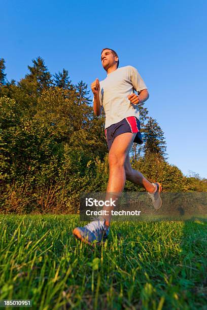 Foto de Atleta Correr No Meadow e mais fotos de stock de Correr - Correr, Fazer Cooper, Homens