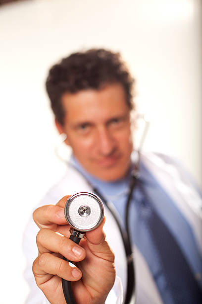 Doctor Checking your Heart stock photo