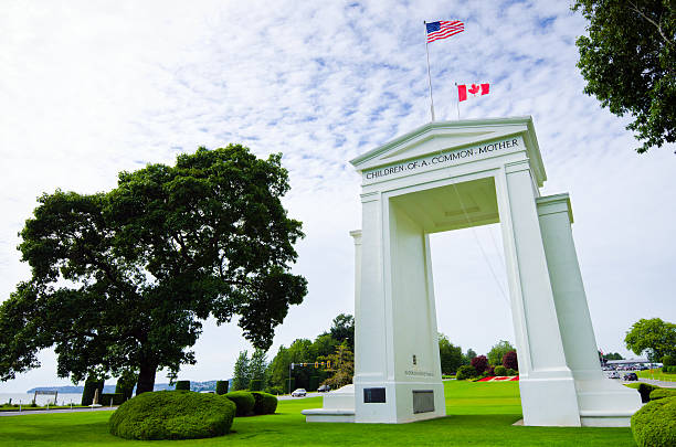 istock Peace Arch Park at United States and Canada border 185011092
