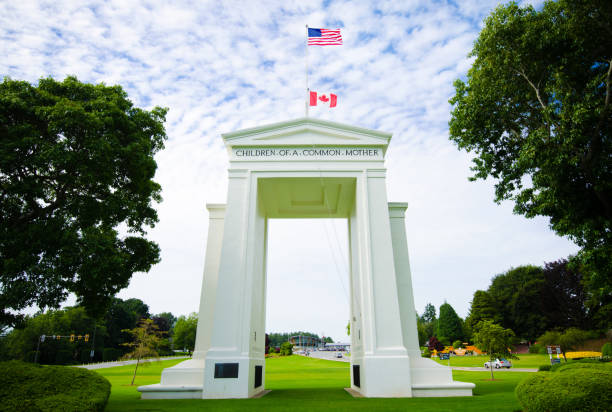 istock Peace Arch Park at United States and Canada border 185011093