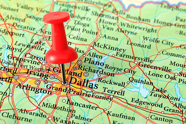 Karte von Dallas, Texas, -, USA – Foto