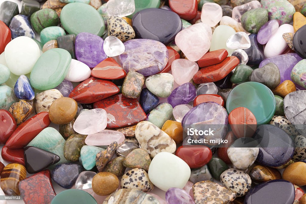 I minerali e cristalli-Diversi tipi - Foto stock royalty-free di Pietra preziosa