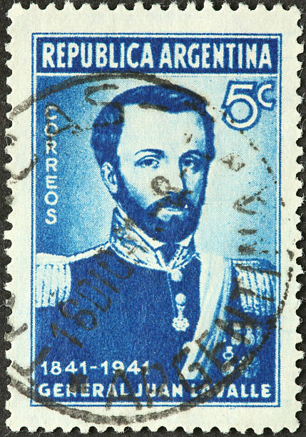 istock General Juan Lavalle on an old Argentine postage stamp 185011227
