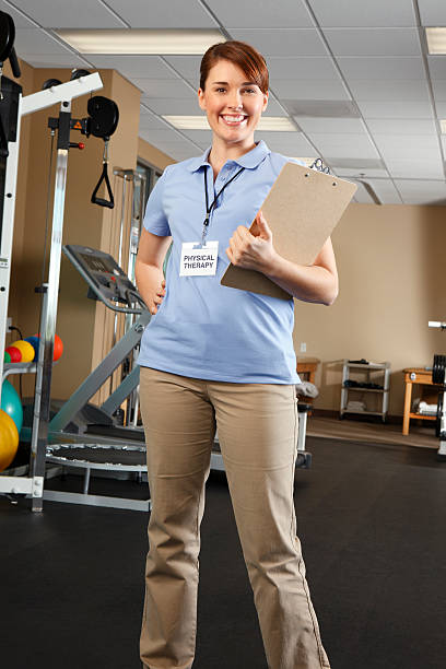 istock Portrait of physical therapist in a clinical setting 185011236