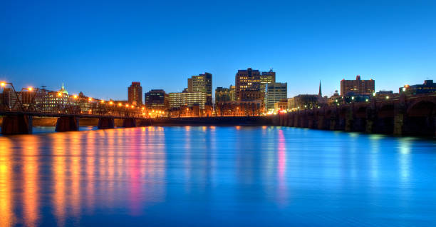 istock Harrisburg Pennsylvania skyline at night 185011496