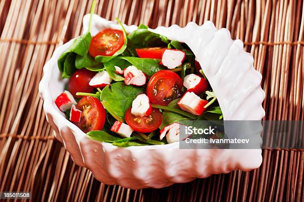 Mediterranean Seafood Salad Stock Photo - Download Image Now - Cherry Tomato, Close-up, Cooked