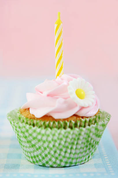 istock Birthday cake and candle 185012140