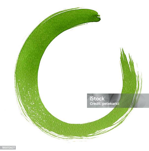Green Circle Clipping Path Stock Vektor Art und mehr Bilder von Grün - Grün, Aquarell, Wasserfarbe