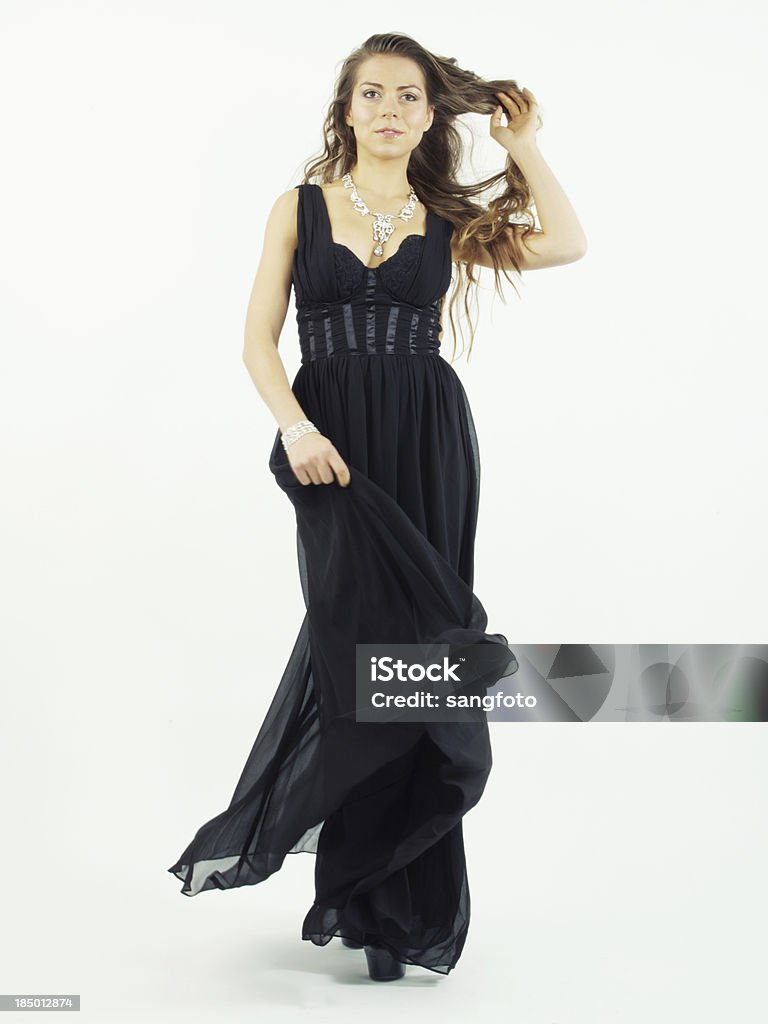 Linda mulher elegante em vestido de noite - Foto de stock de Mulheres royalty-free