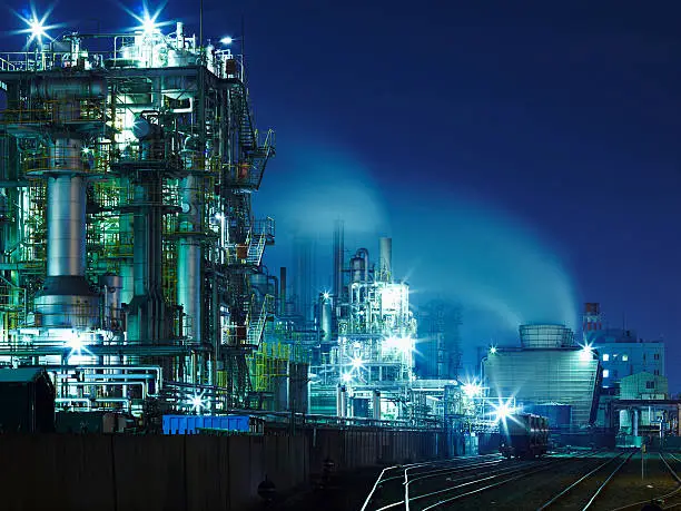 "Chemical industry plants at night,AA|AYAAY|AYA-YAYAAOther chemical industry images"