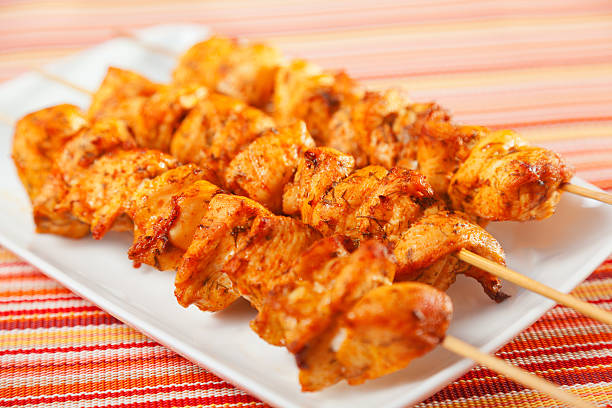 istock Moroccan chicken skewer 185013229