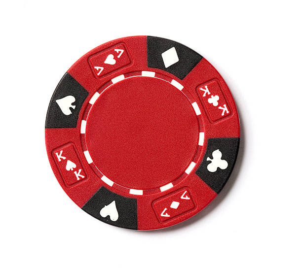 Red Poker Chip stock photo