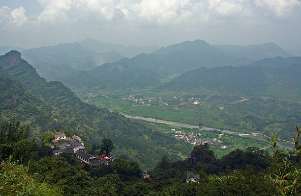 istock Chinese Contryside Landscape Viewed From Qiyun Mountain 185014468