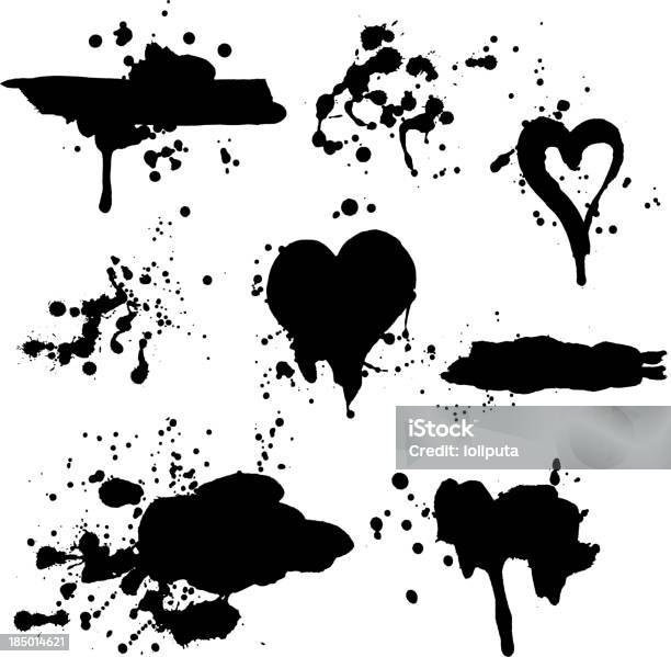 Fond De Vector Grunge Vecteurs libres de droits et plus d'images vectorielles de Coeur - Symbole d'une idée - Coeur - Symbole d'une idée, Peinture, Barbouillé