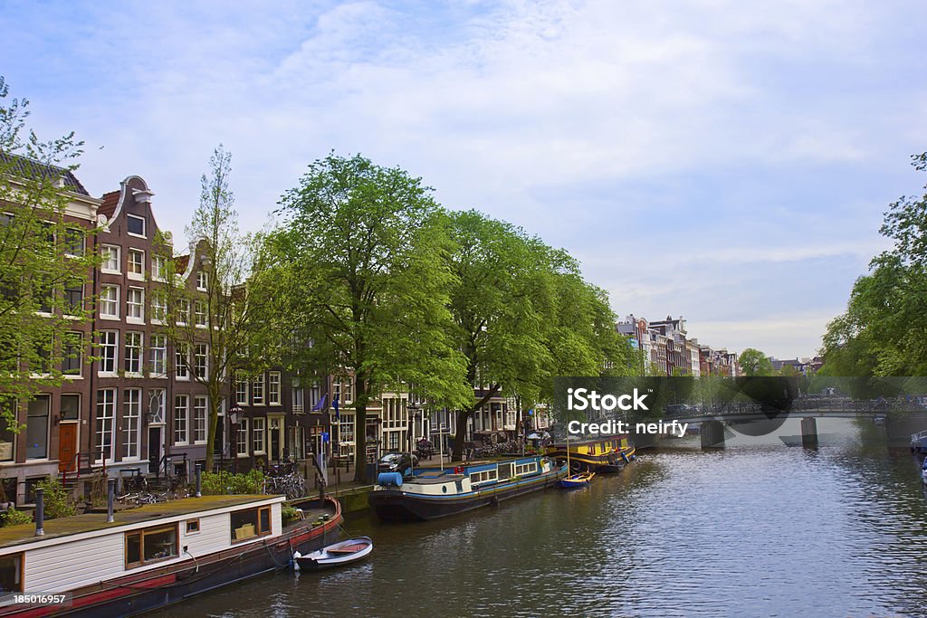 canal de anillo de Amsterdam, Países Bajos - Foto de stock de Aire libre libre de derechos
