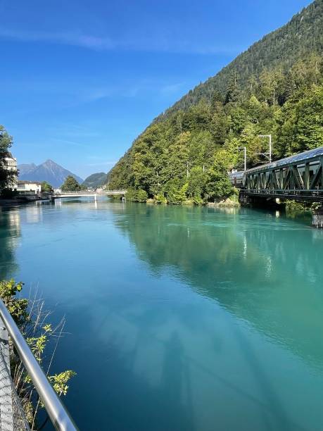 istock blue alpine river in Interlaken, Switzerland 1850170576